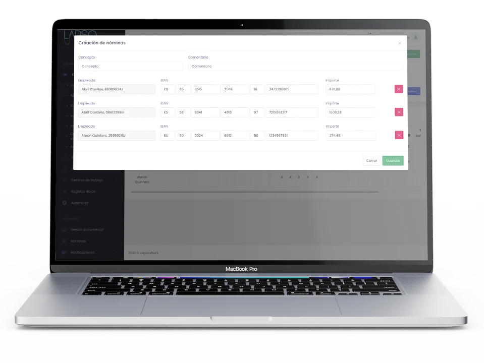 Payslip distribution to each employee in LapsoWork